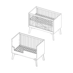 Kidsmill Sixties Babybed Wit Mat / Naturel 60 X 120 Cm 9 Kidsmill Sixties Babybed Wit Mat / Naturel 60 X 120 Cm -Kinderproducten knipsel sixties cot bed 60 x 120 9a64