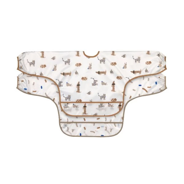 Laessig Little Mateys Longsleeve Slabbetje Royal Blue 2 Stuks 3 Laessig Little Mateys Longsleeve Slabbetje Royal Blue 2 Stuks