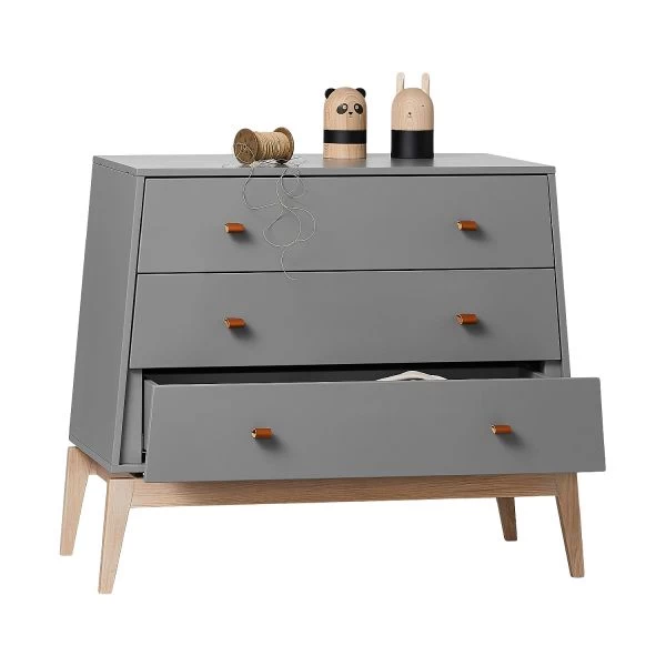 Leander Luna Commode Grey / Oak 4 Leander Luna Commode Grey / Oak - Afbeelding 2