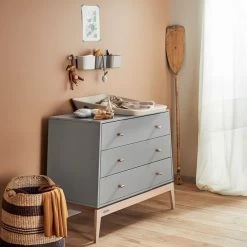 Leander Luna Commode Grey / Oak 7 Leander Luna Commode Grey / Oak -Kinderproducten leander luna commode grey oak sfeer d4b5