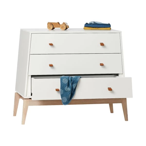 Leander Luna Commode White / Oak 4 Leander Luna Commode White / Oak - Afbeelding 2