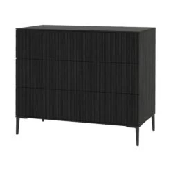 Kidsmill Levi Commode Zwart Eiken -Kinderproducten levi commode zwart rechte poot 2 2 1 00b5