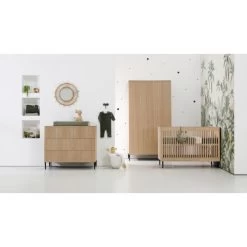 Kidsmill Levi Babykamer | Bed 60 X 120 Cm + Commode Naturel Eiken -Kinderproducten levi sfeer bw2 1 0e1a