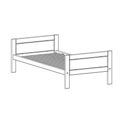 LIFETIME Kidsrooms Luxe Bed Whitewash 90 X 200 Cm -Kinderproducten life time basisbed tekening 4 de04