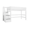 LIFETIME Kidsrooms Hoogslaper Met Trapkast Luxe Wit Gelakt -Kinderproducten life time hoogslaper met trapkast luxe wit gelakt b3e7