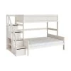 LIFETIME Kidsrooms Stapelbed Family Met Trapkast Whitewash 140 X 200 Cm