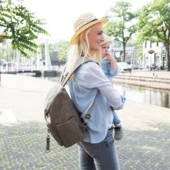 Little Company Lisbon Braided Luiertas Rugzak Taupe -Kinderproducten little company lisbon braided luiertas taupe 4 4b29