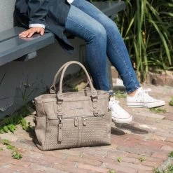 Little Company Monaco Braided Luiertas Taupe -Kinderproducten little company monaco braided luiertas taupe 1 3 6715