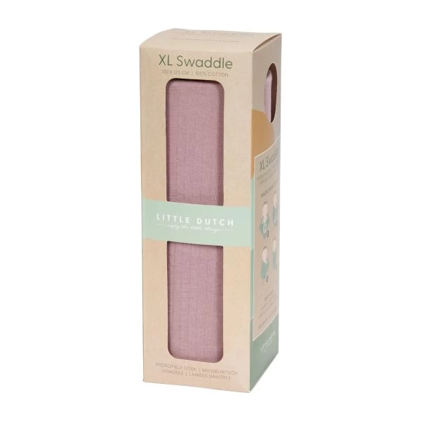 Little Dutch Pure Hydrofiel Luier Mauve 120 X 120 Cm 5 Little Dutch Pure Hydrofiel Luier Mauve 120 X 120 Cm - Afbeelding 3