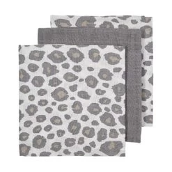 Meyco Panter Swaddle Neutral / Uni Grijs 3 Stuks