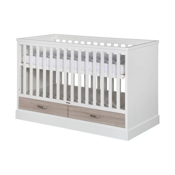 Kidsmill Newport Babybed Wit / Eiken 70 X 140 Cm 4 Kidsmill Newport Babybed Wit / Eiken 70 X 140 Cm - Afbeelding 2