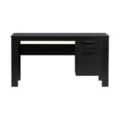 Woood Dennis Bureau Grenen Zwart