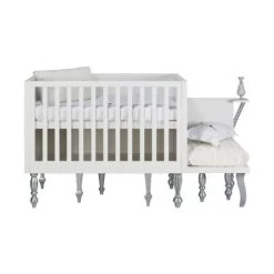 Kids Factory Glamour Pronkstuk Babybed Wit / Silver 60 X 120 Cm