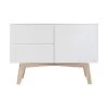 Kidsmill Sixties Commode Wit Mat / Naturel -Kinderproducten sixties commode wit blank eiken 80a1
