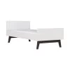 Kidsmill Sixties Bed Wit Mat / Walnoot 90 X 200 Cm -Kinderproducten sixties ledikant wit mat walnoot 90 x 200 cm 0e7f