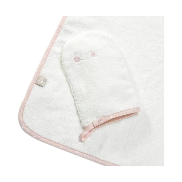 Stokke® Badcape Met Washand Pink Bee 4 Stokke® Badcape Met Washand Pink Bee - Afbeelding 2