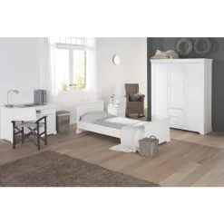 Kidsmill Chateau Kinderkamer Wit | Bed 90 X 200 Cm + Bureau -Kinderproducten tienerkamer chateau wit groot 6 1 9766