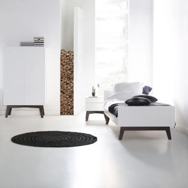 Kidsmill Sixties Bed Wit Mat / Walnoot 90 X 200 Cm 4 Kidsmill Sixties Bed Wit Mat / Walnoot 90 X 200 Cm - Afbeelding 2