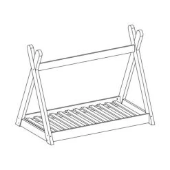Vipack Tipi Peuterbed Wit 70 X 140 Cm -Kinderproducten tipi 70x140 tekening 6368