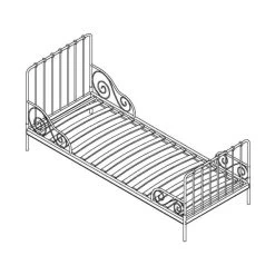 Vipack Alice Metal Bed Roze 90 X 200 Cm -Kinderproducten vipack alice bed tekening 420e