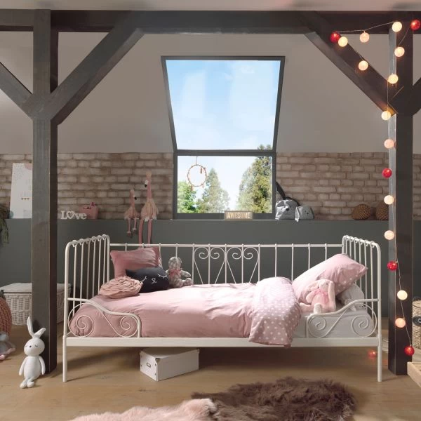 Vipack Alice Metal Bedbank Wit 90 X 200 Cm 4 Vipack Alice Metal Bedbank Wit 90 X 200 Cm - Afbeelding 2