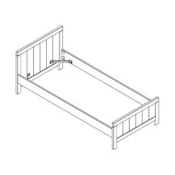 Vipack Erik Bed Wit 90 X 200 Cm -Kinderproducten vipack erik bed wit 90 x 200 cm tekening d06e
