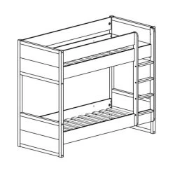 Vipack Lara Stapelbed Wit 90 X 200 Cm -Kinderproducten vipack lara stapelbed wit 90 x 200 cm tekening 24af