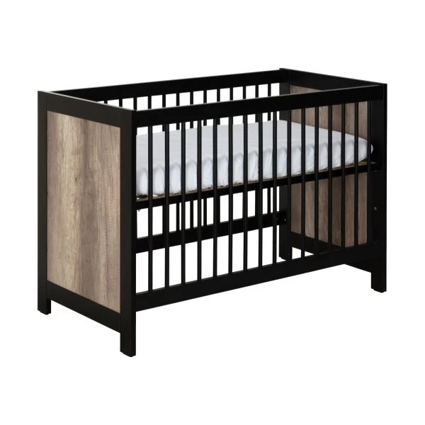 Europe Baby Vittoria Babykamer Zwart / Oldwood| Bed 60 X 120 Cm + Commode 6 Europe Baby Vittoria Babykamer Zwart / Oldwood| Bed 60 X 120 Cm + Commode - Afbeelding 4