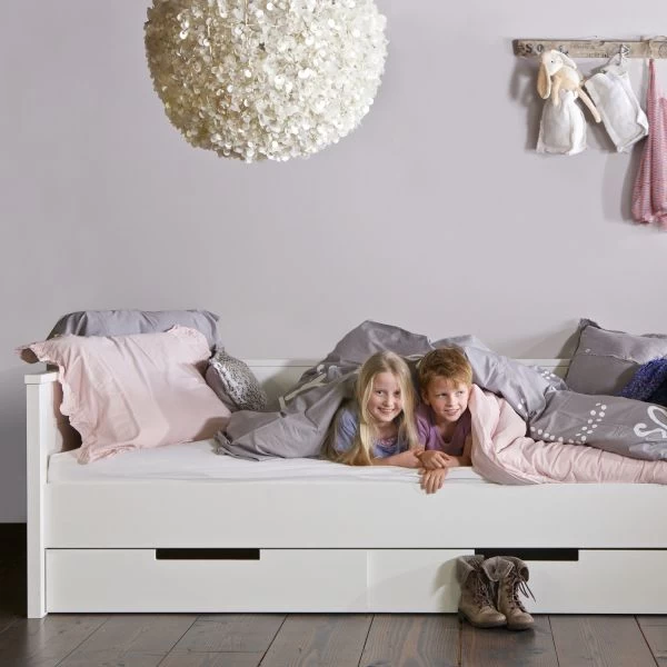 Woood Bedbank Jade Wit 90 X 200 Cm 4 Woood Bedbank Jade Wit 90 X 200 Cm - Afbeelding 2