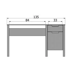 Woood Jade Bureau Wit -Kinderproducten woood jade bureau wit tekening 8ed0